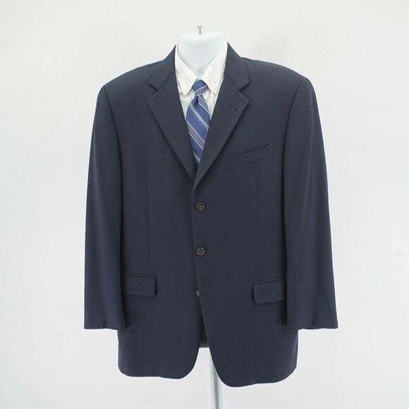 Joseph Abboud‎ Blue Wool 3 Button Blazer 40L / Slim Fit 42L - Picture 4 of 12